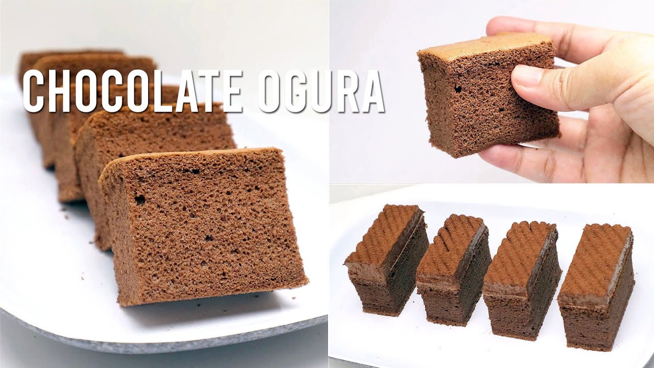 CHOCOLATE OGURA CAKE // CAKE COKLAT YANG SPONGY, LIGHT, DAN LEMBUT DENGAN KRIM COKLAT