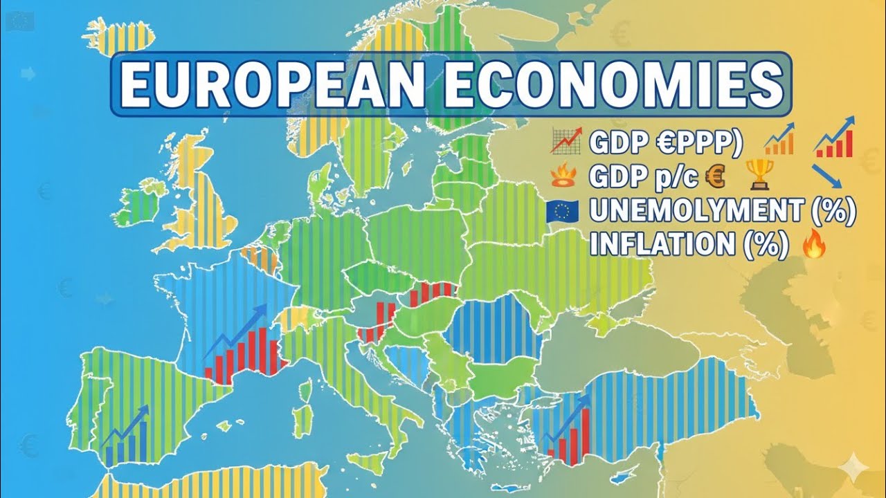 European Economies Data Comparison 🇪🇺🔥 | GDP, HDI Score, Inflation Rates ( Country-by-Country )