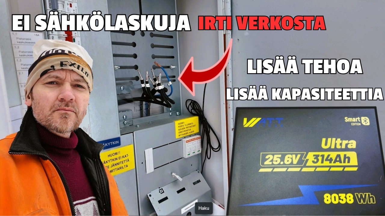 Maatilan OffGrid järjestelmään uusi 8kwh ISO akku! Lisää omavaraisuutta..