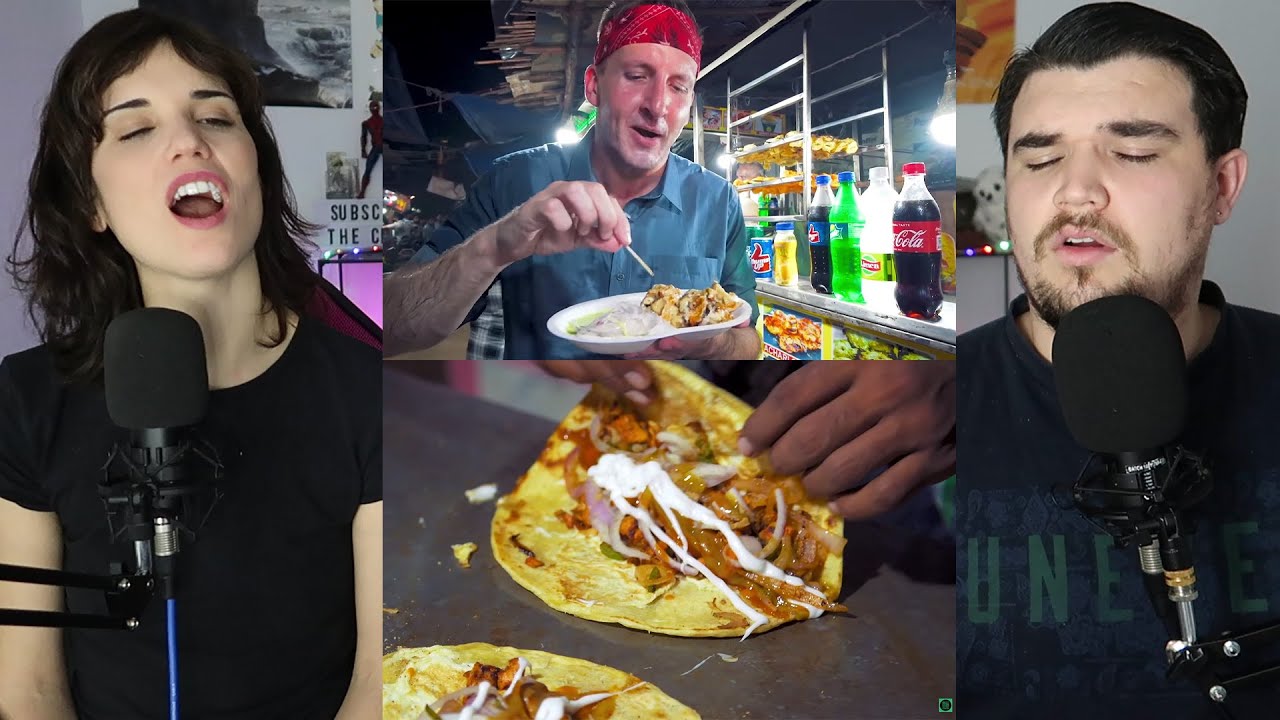 Unique Indian Street Food! NIGHT MARKET Street Food in Punjab! -  Reaction