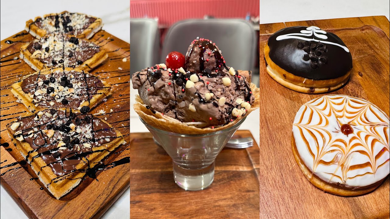 🌟ഇവിടെ എല്ലാം സൂപ്പർ ആണ്‼️Chocolate Donuts | Tender Icecream #food #mallufoodstories #kannur