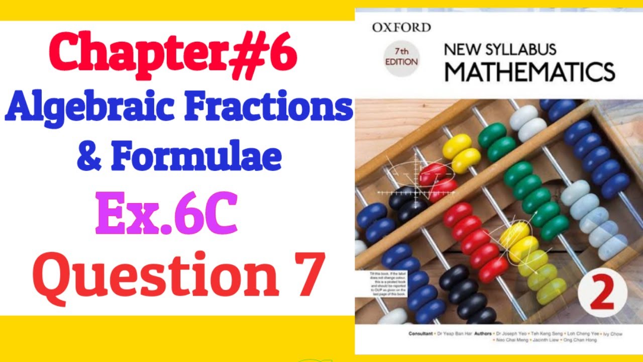 Chapter 6 | Exercise 6C | Question 7 | New Syllabus Mathematics book 2 (NSM book 2) | D2