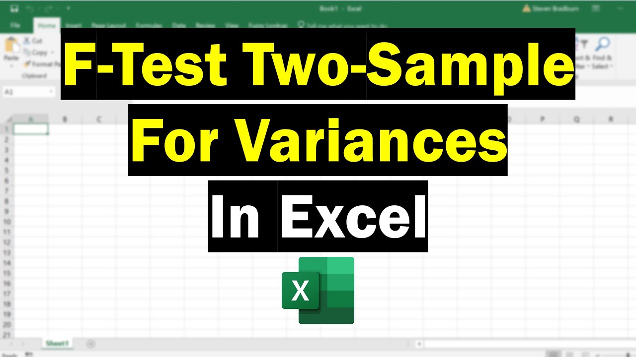 Perform A Two-Sample F Test In Excel (Variance Test)