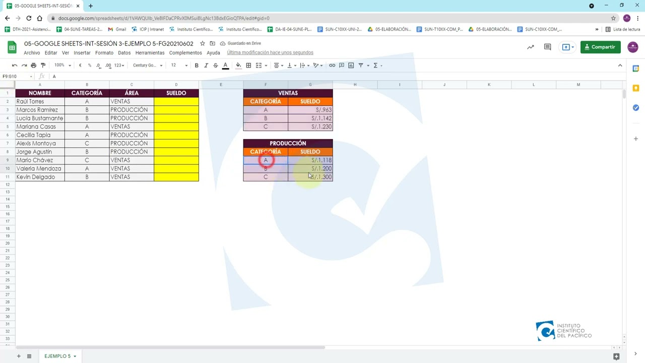GOOGLE SHEETS-INT-S03-FUNCIONES DE B&Uacute;SQUEDA Y REFERENCIA-EJEMPLO05