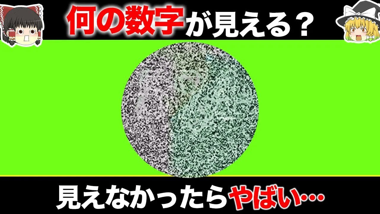 【ゆっくり解説】この数字が見える？見えなかったらヤバい…