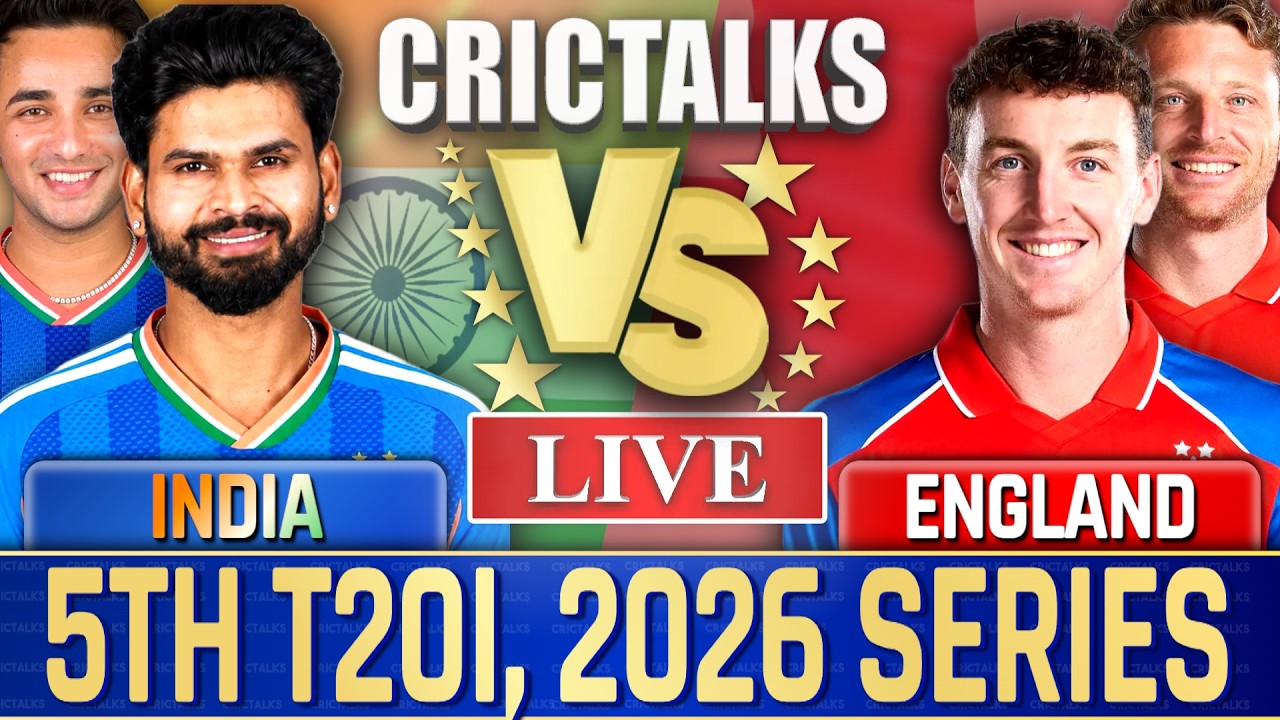 🔴 Live: IND vs ENG, 5th T20I, 2026 Series Live Cricket Match Today, Live Score Commentary 11 Ov
