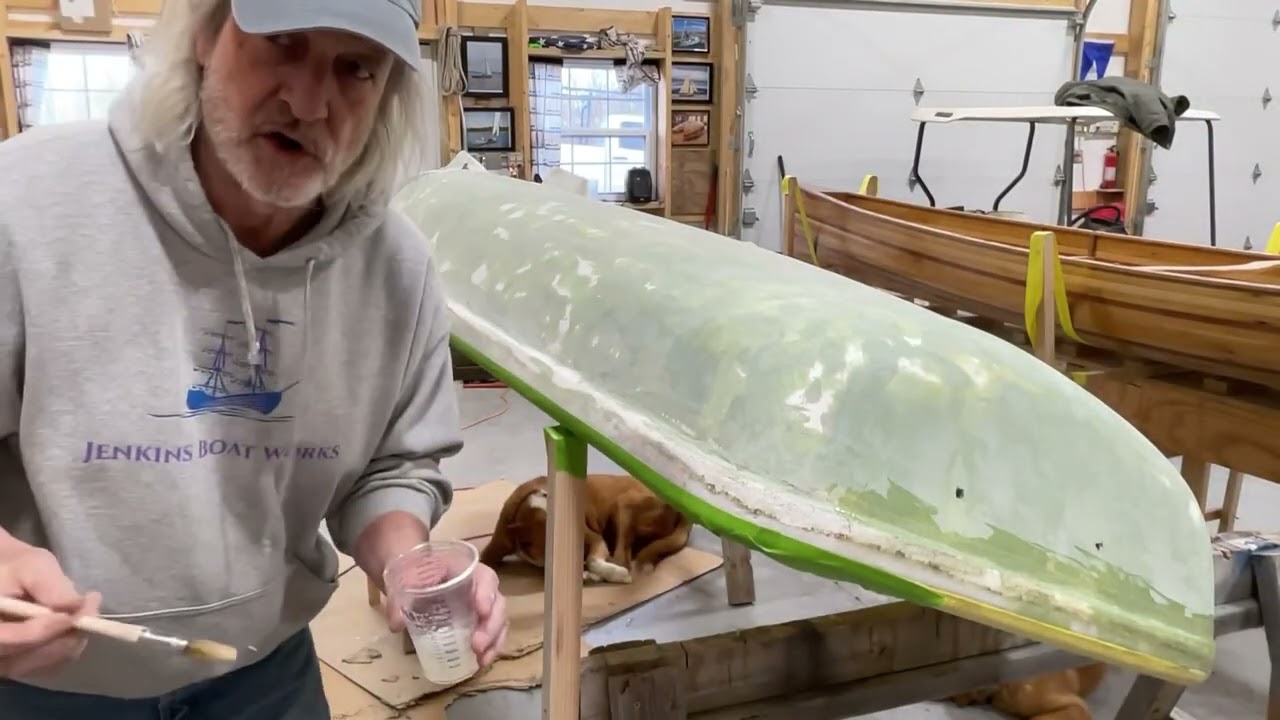 Sea Snark Sunflower - Fiberglass taping the rails