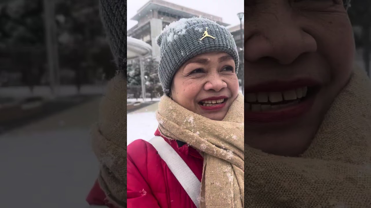 rainning snow agian in tokyo super amazing 2026 year happy moments!!