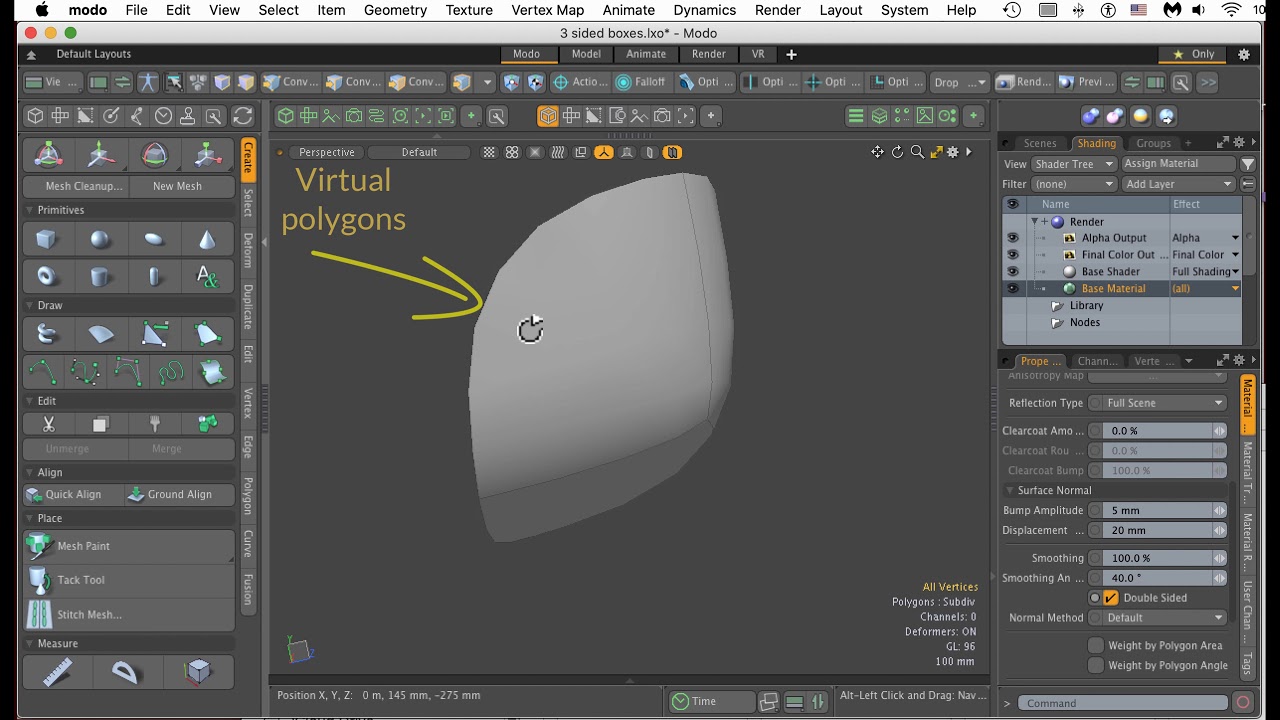 Modo Footwear Design - Lesson 1: 1. Subdivision Surfaces