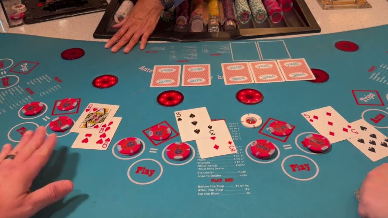 ULTIMATE TEXAS HOLD 'EM in LAS VEGAS! NAILED THE FLOP!! 🍀🍀#winning