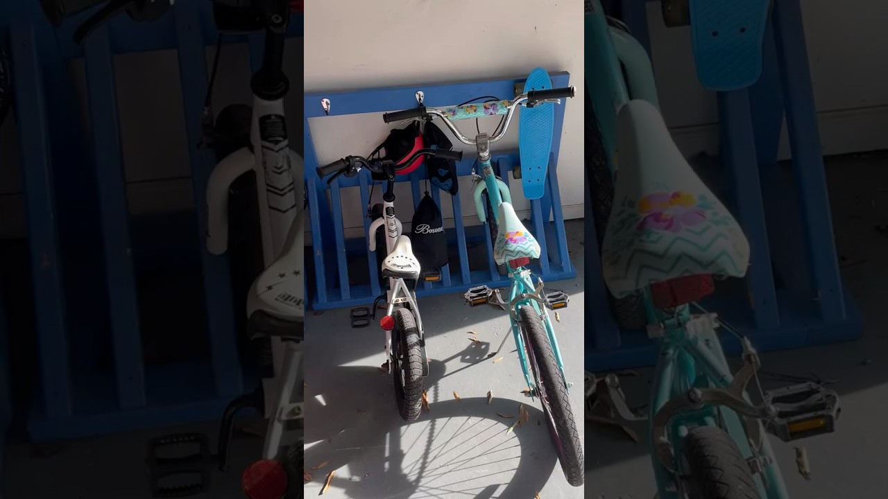 Make a DIY Kids Bike and Scooter Rack