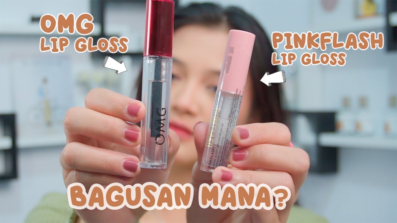 OMG LIP GLOSS vs PINK FLASH LIP GLOSS