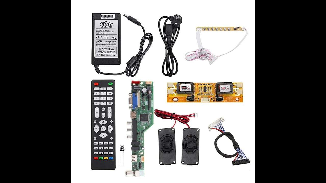 طريقة تركيب مين بورد يونيفرسال للشاشات universal main board banggood