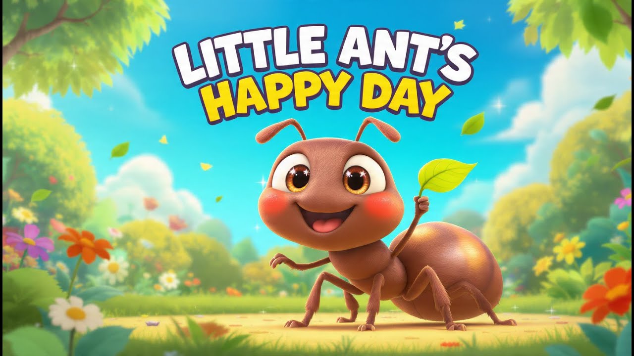 🐜 Little Ant’s Busy Day | Fun Ant Song for Kids | 3D Cartoon Nursery Rhyme