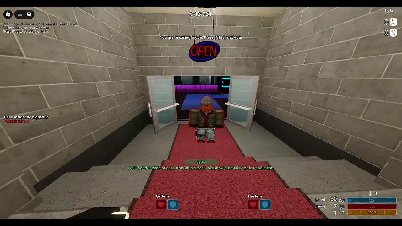 Playing Notoriety A Payday Experience on Roblox (Nightclub,Nightmare,Stealth)