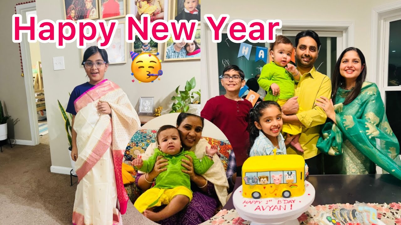 Happy New Year 😍 New Year ka Start Birthday Party ke Saath #newyear #birthday #indianinusa 