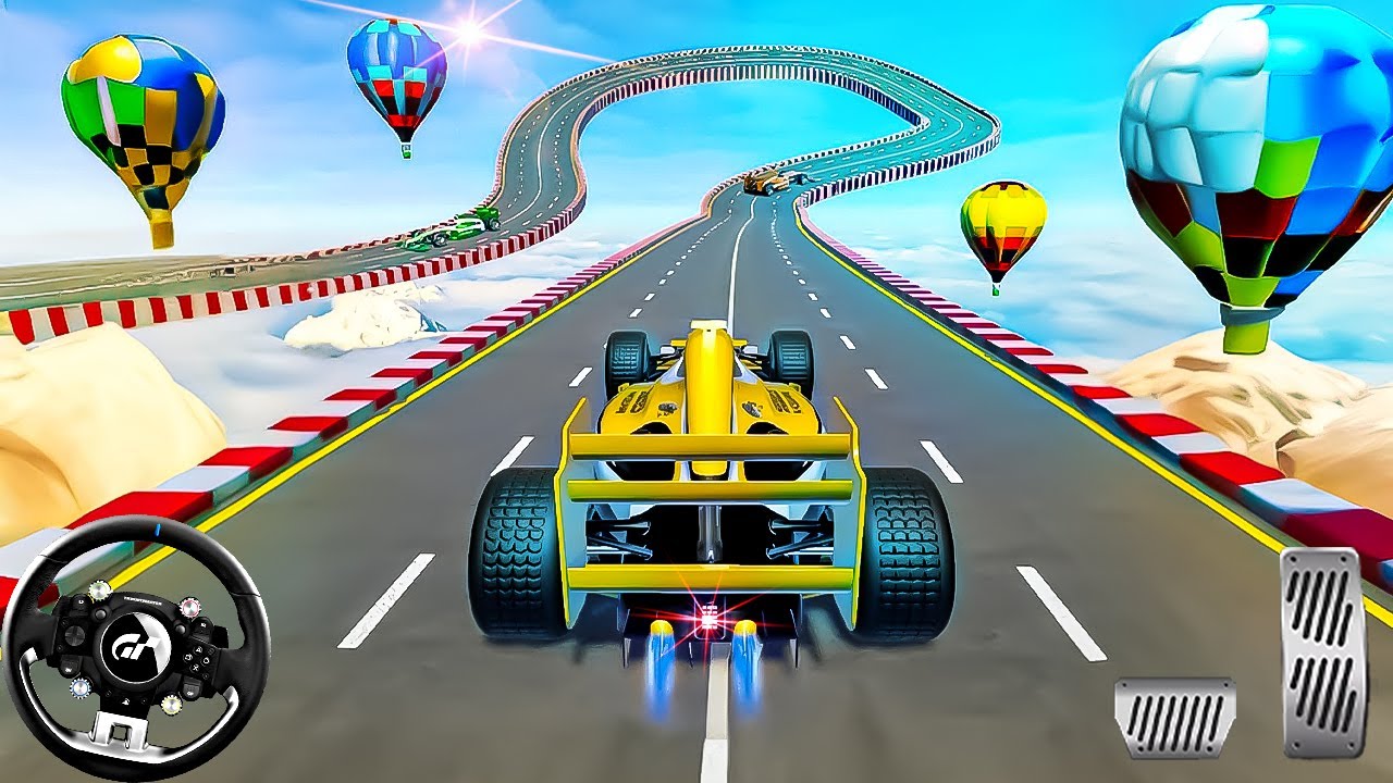 Insane Gt Formula Car Racing Stunts on Impossible Tracks.-.-.-.
