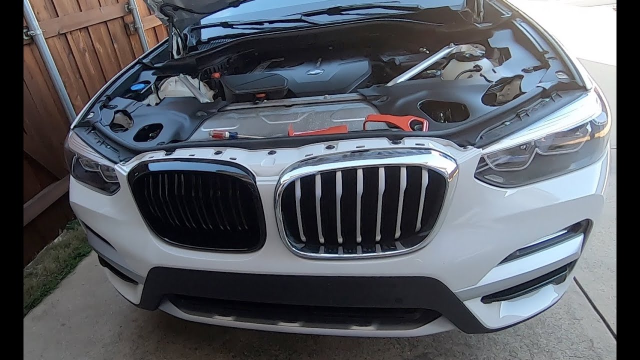 Как снять и установить черную решетку радиатора BMW X3 X5 за несколько минут. Удаление хромирован...