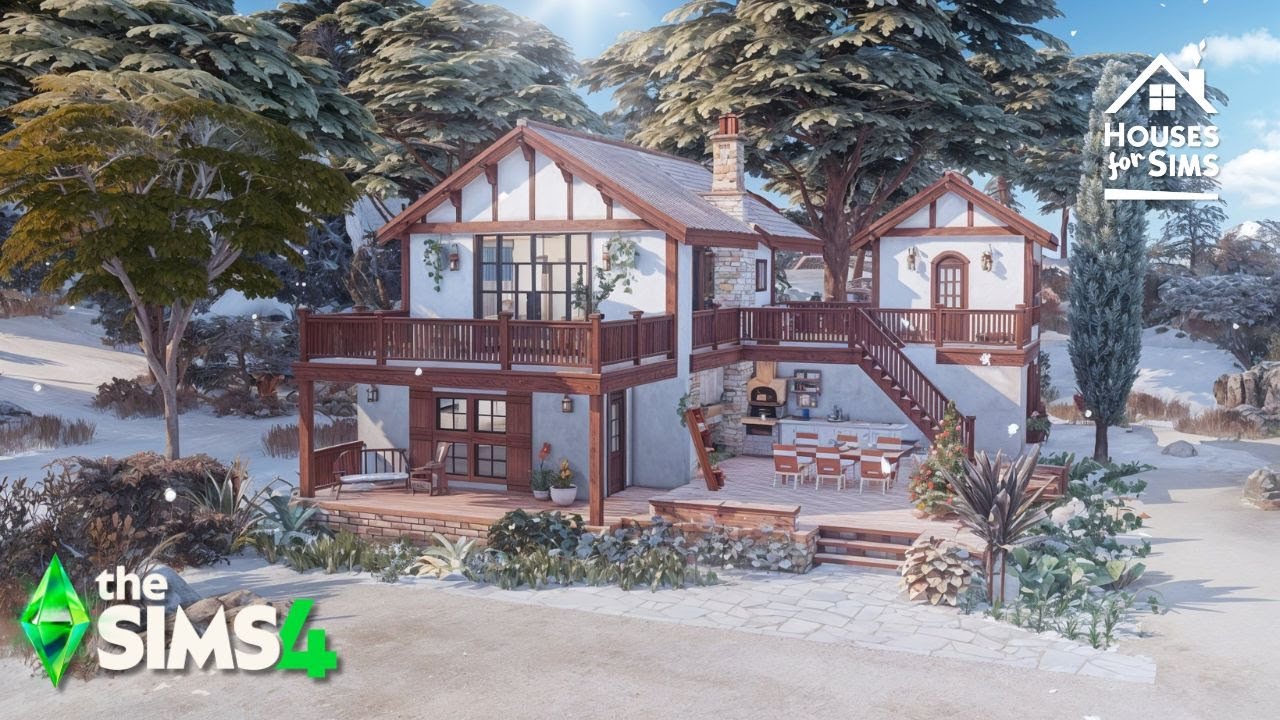 WINTER DREAM CABIN  - THE SIMS 4 - Relaxing Speed Build