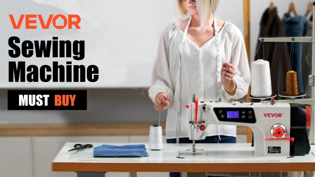 VEVOR Industrial Sewing Machine, 550W Heavy-duty