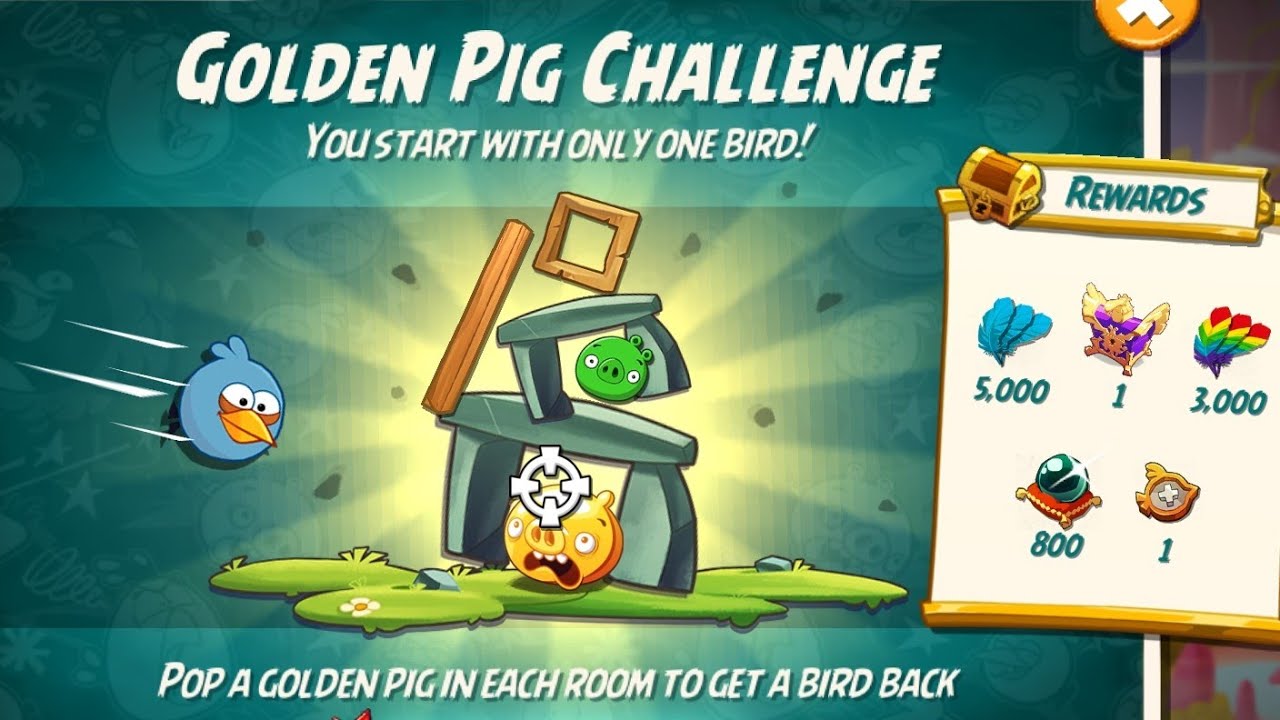 Angry birds 2 the golden pig challenge 31 may 2024 with blues  #ab2 the golden pig challenge today