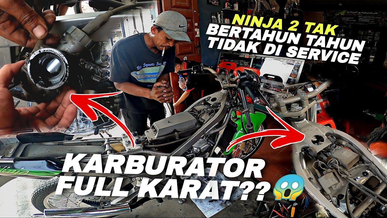 JARANG DIPAKAI DAN JARANG SERVICE NINJA 2TAK SIMPANAN AMPE PENUH KARAT?? ALAN MOTOVLOG