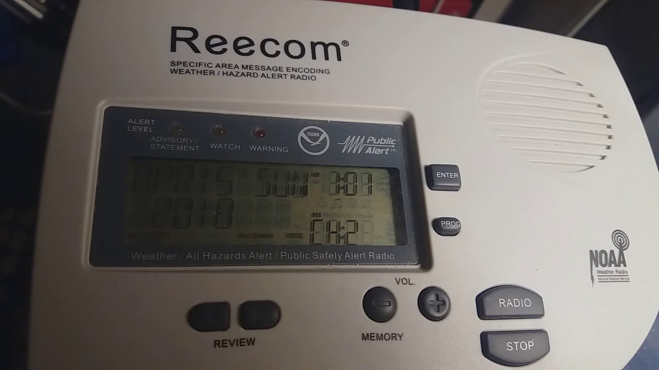 Lakeshore Flood Warning (No EAS) on NOAA Weather Radio - 4/15/18