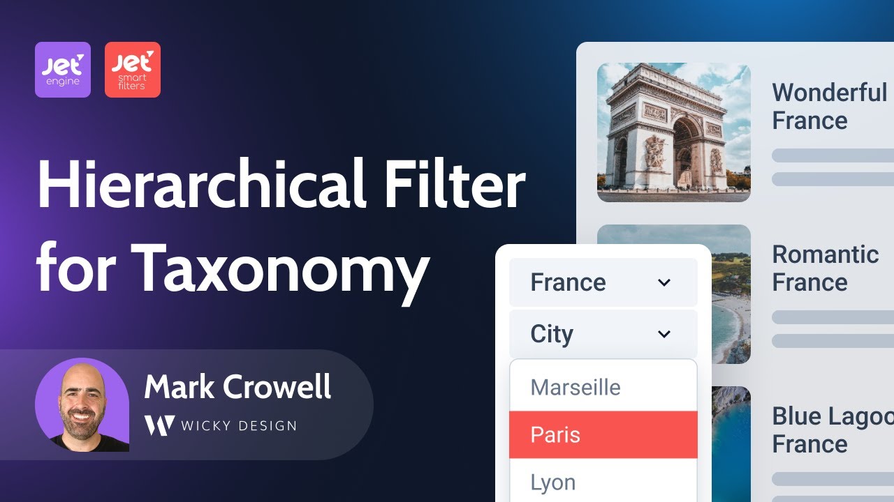 Custom Taxonomy Hierarchical Filter with Select Filter Type