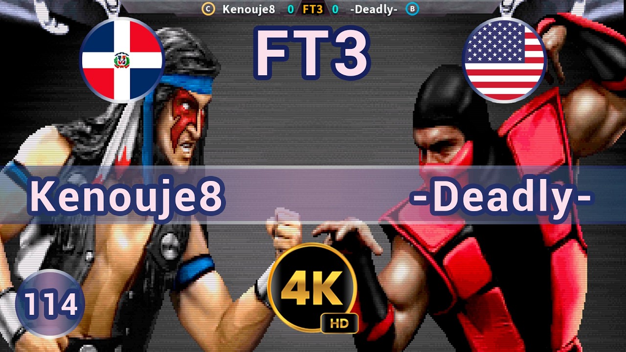 UMK3 - 🇩🇴 Kenouje8 vs -Deadly- 🇺🇸 FT3 / 4K 60 FPS #umk3 #ultimatemortalkombat3 #t99hex ##team99hits