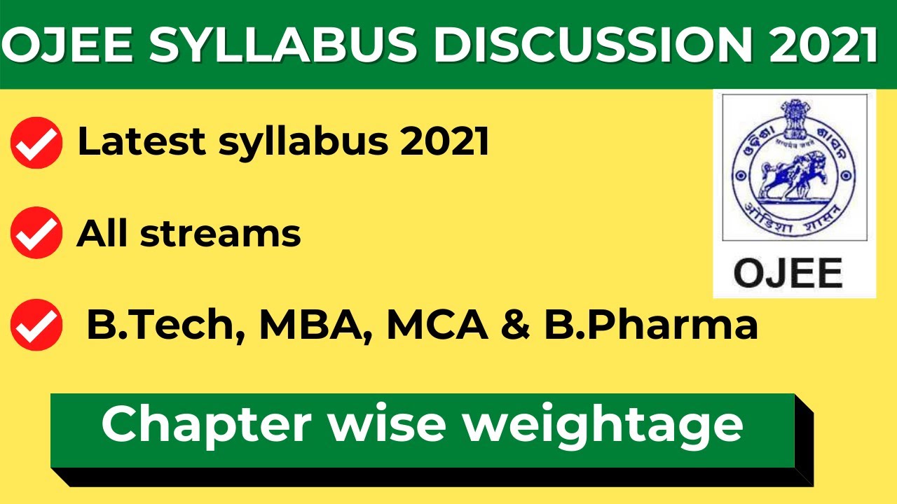 OJEE EXAM 2021 FULL SYLLABUS DISCUSSION ll OJEE 2021 EXAM NEWS ll OJEE 2021 ADMIT CARD ll JOBS&NEWS