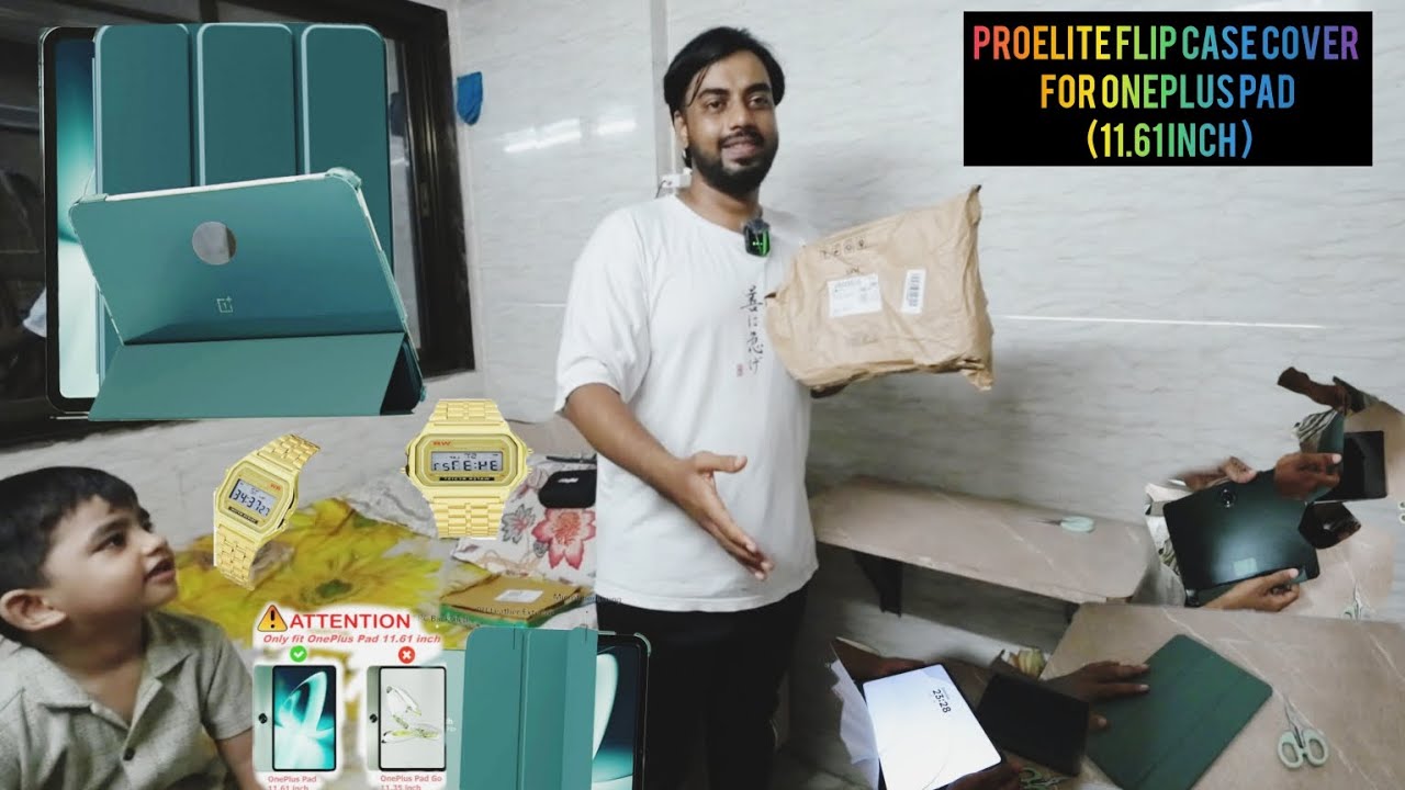ProElite Flip Case Cover for OnePlus Pad 11.61 inch,& Stylish design Watch !!