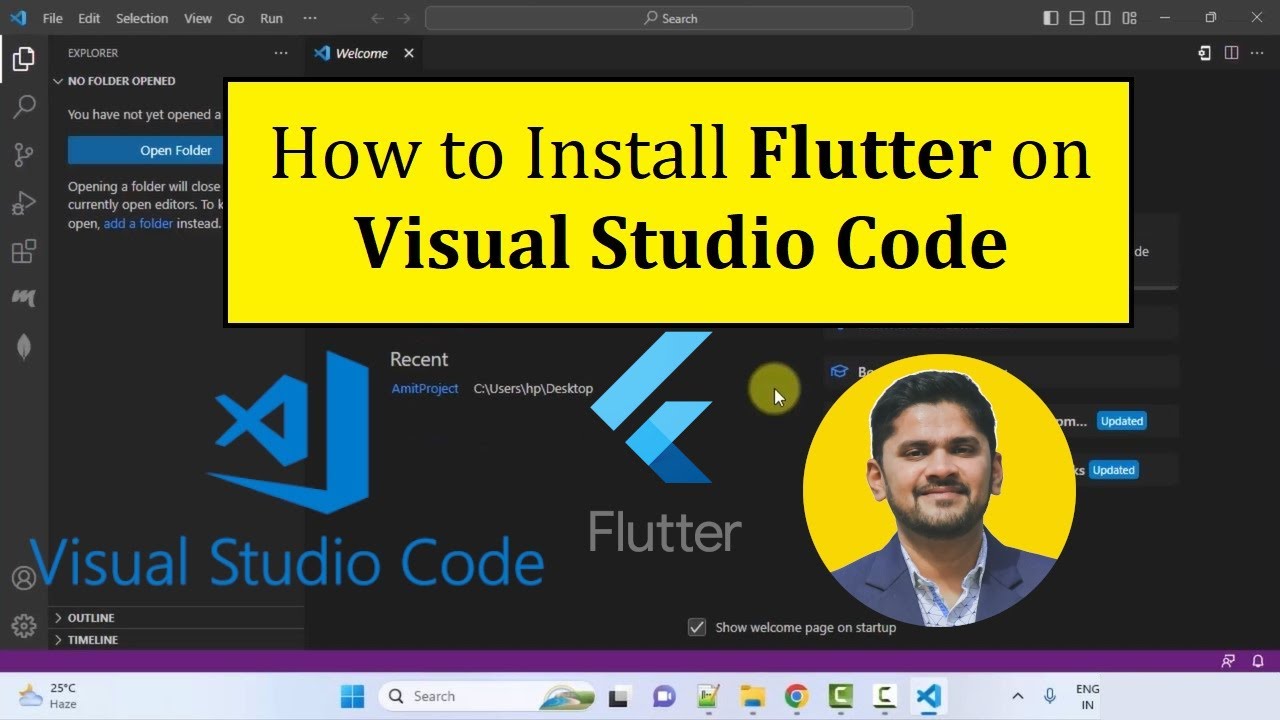 Как установить Flutter в Visual Studio Code | Амит размышляет