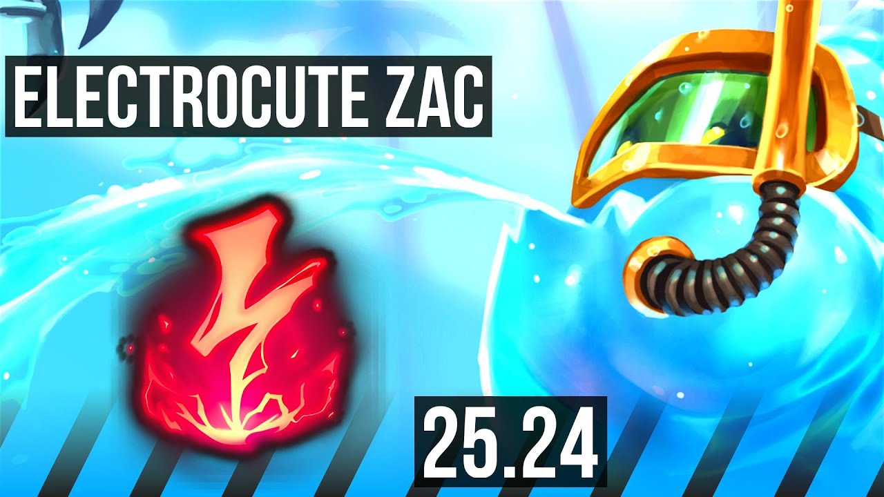 ZAC vs YASUO (MID) | Electrocute, 6k gold comeback | EUW Grandmaster | 25.24