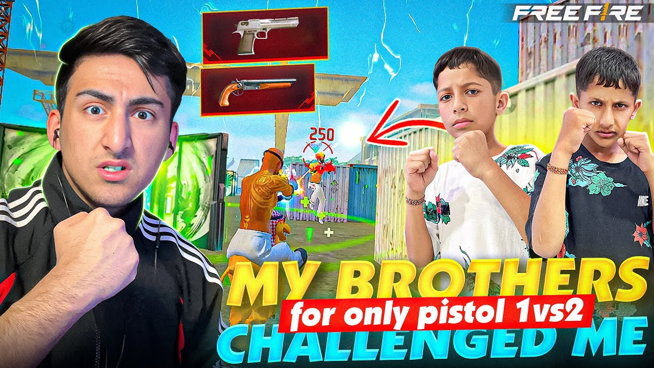Мои братья-нубы😡Бросьте мне вызов на стрельбище 1 на 2 на пистолете😱😍[A_s Gaming] - Free Fire Max