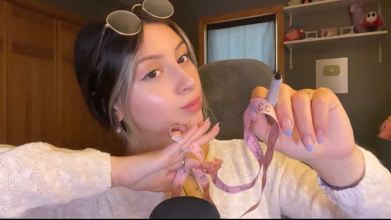ASMR 5 FAST ROLEPLAYS sculptor measuring, librarian, nail salon, beauty shop, tv interview touch up!