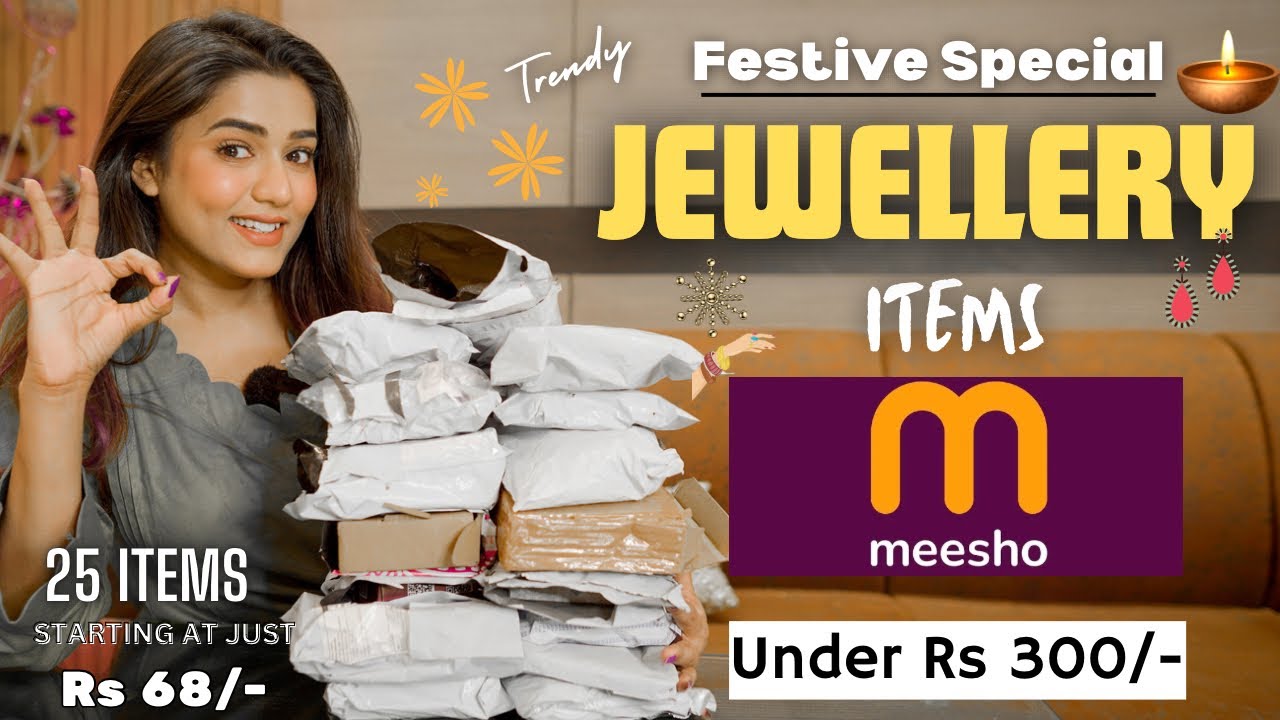 All new MEESHO jewellery haul *Festive Special* | Honest review | Tryon || gimaashi