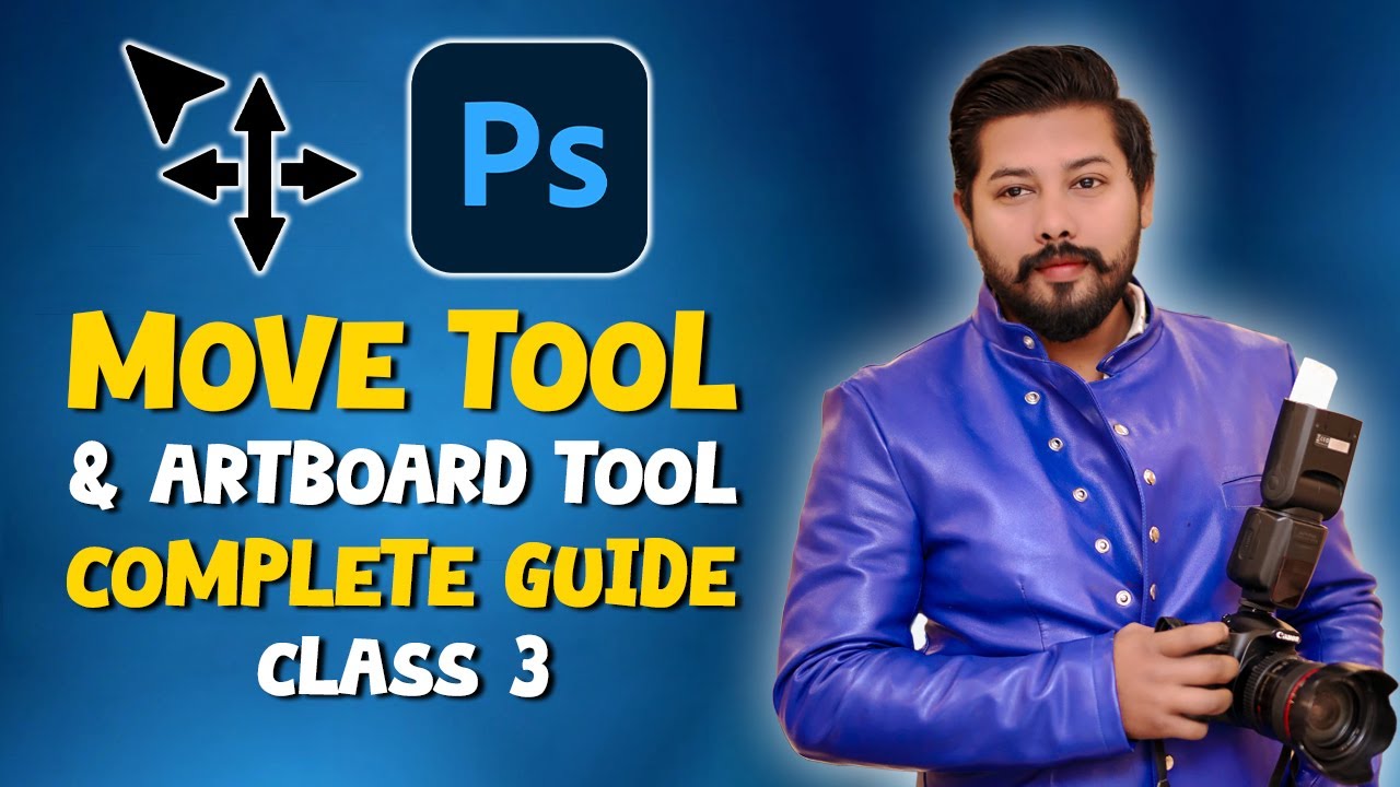 Move Tool & Artboard Tool Complete Guide | Photoshop Class 3 in Urdu & Hindi | DAILY DOSE WITH ASIF