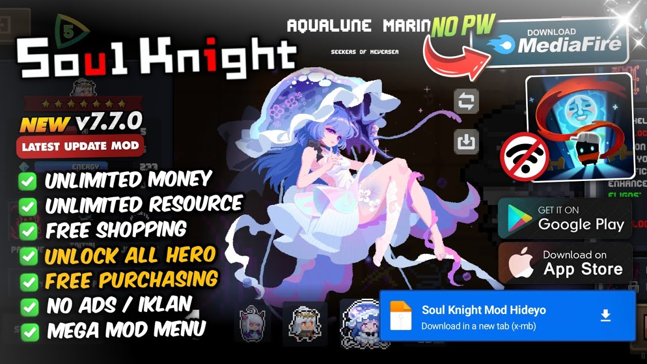 SOUL KNIGHT MOD MENU 7.7.0 NEW 2025 - Soul Knight Mod Apk Unlimited Money & Unlock All Character