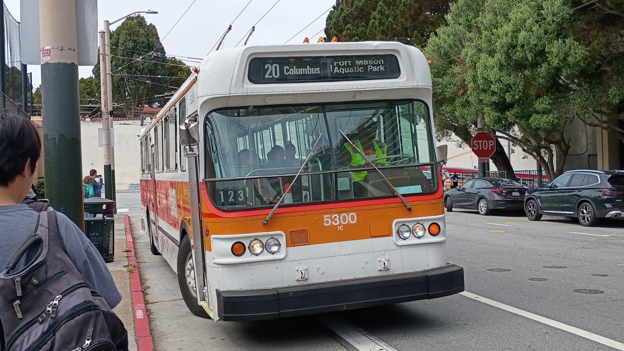 SF MUNI Heritage Bus Flyer #5300 on 20 to North Point + Van Ness