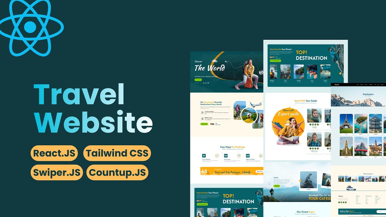 Master React.JS Build Travel Website from scratch | uicode.in