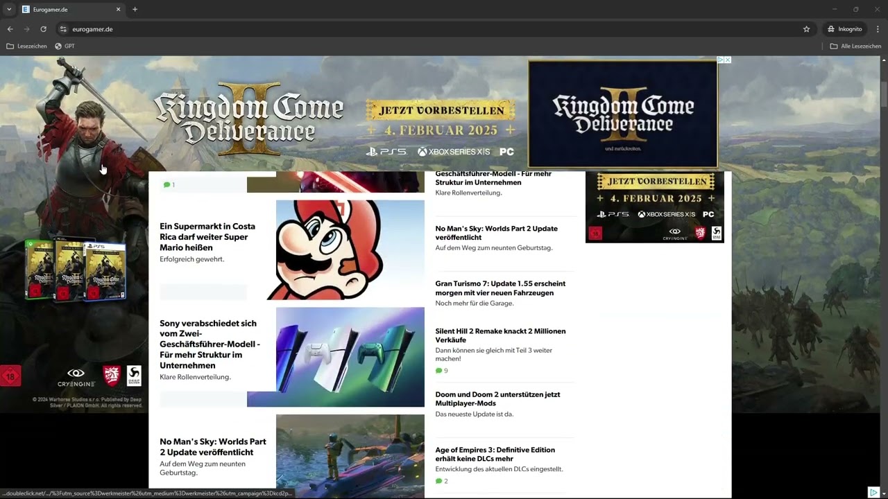 Plaion Kingdom Come Deliverence 2 Launch - Desktop Takeover | WERKMEISTER MEDIA