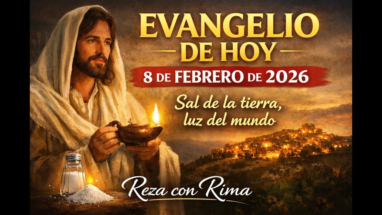 EVANGELIO DE HOY 8 DE FEBRERO 2026 | SAN MATEO 5, 13-16