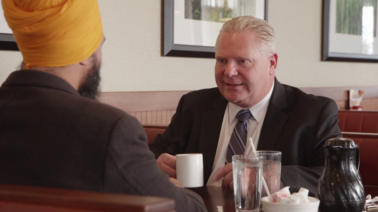Doug Ford and Jagmeet Singh bonus scene from Political Blind Date