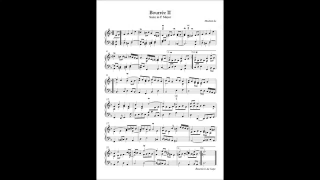 Bourr&eacute;es I & II in F major