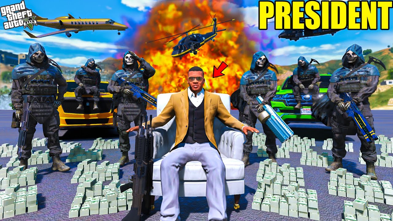 Franklin Become The MOST DANGEROUS PRESIDENT of LOS SANTOS in GTA | SHINCHAN & CHOP