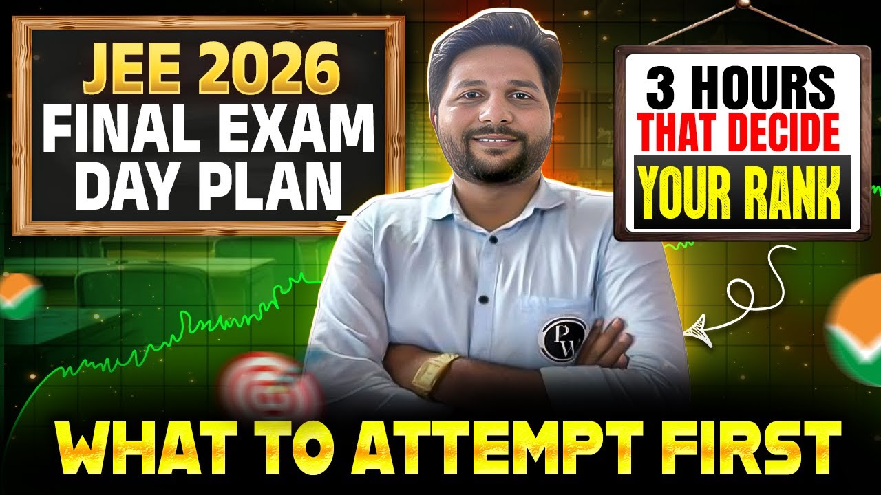 JEE 2026 FINAL EXAM STRATEGY 🔥 | These 3 Hours Will Decide Your Rank!