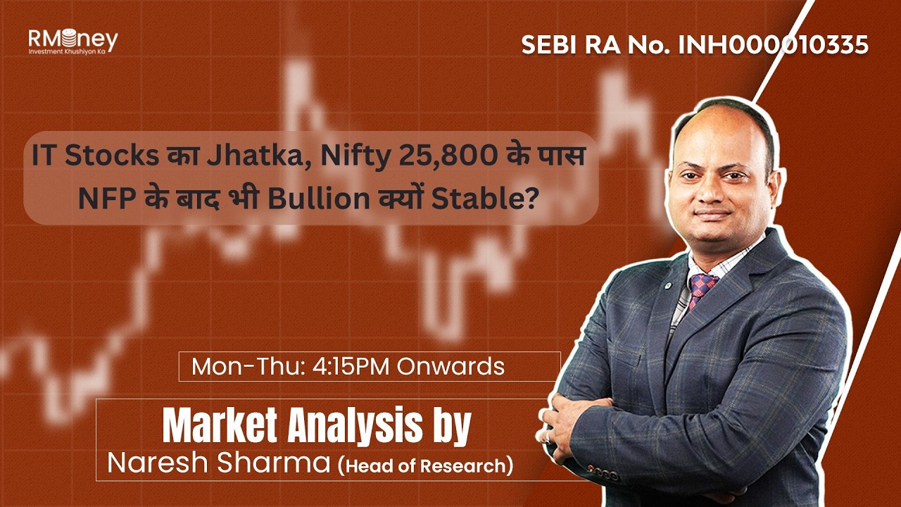 Nifty Slips on IT Sector Crash | TCS, HUL | Gold Silver Outlook after NFP