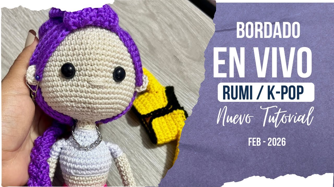 Bordado RUMI Kpop Amigurumi🧶PRONTO NUEVO TUTORIAL!