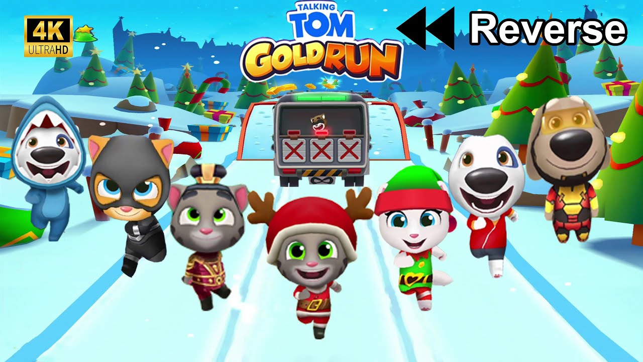 Talking Tom Gold Run Gameplay / Walkthrough Part 81 Reverse 4K UHD 60 FPS (Fullscreen)