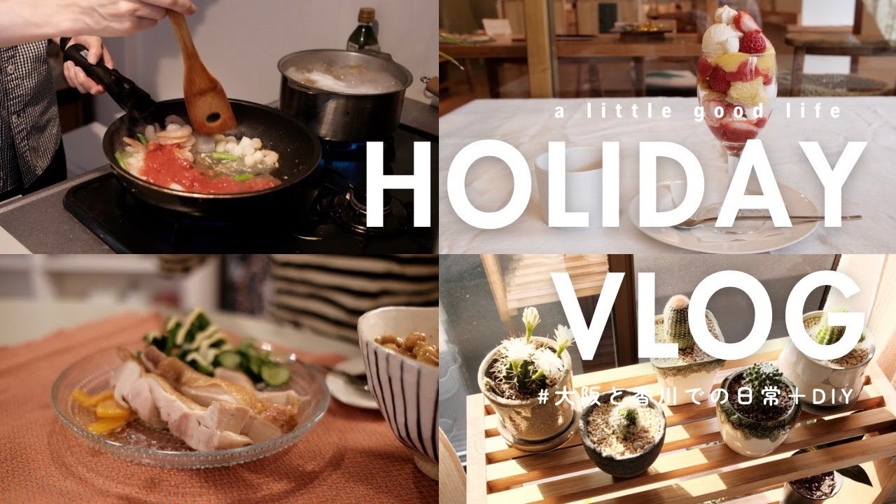 【vlog】姉naoの大阪と香川での日常VLOG🚢＋植物日光浴用の棚DIY🌵